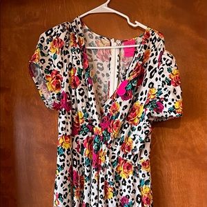 Torrid Betsey Johnson size 14 floral/animal print dress, NWT